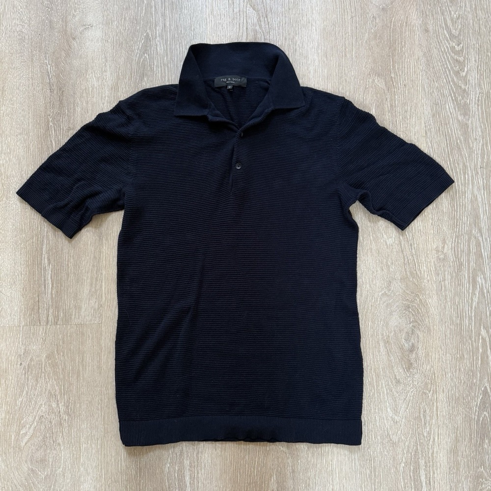 rag & bone Men's Lewis SSlv Crew‎ Neck Top Blue Size Large NWT $198